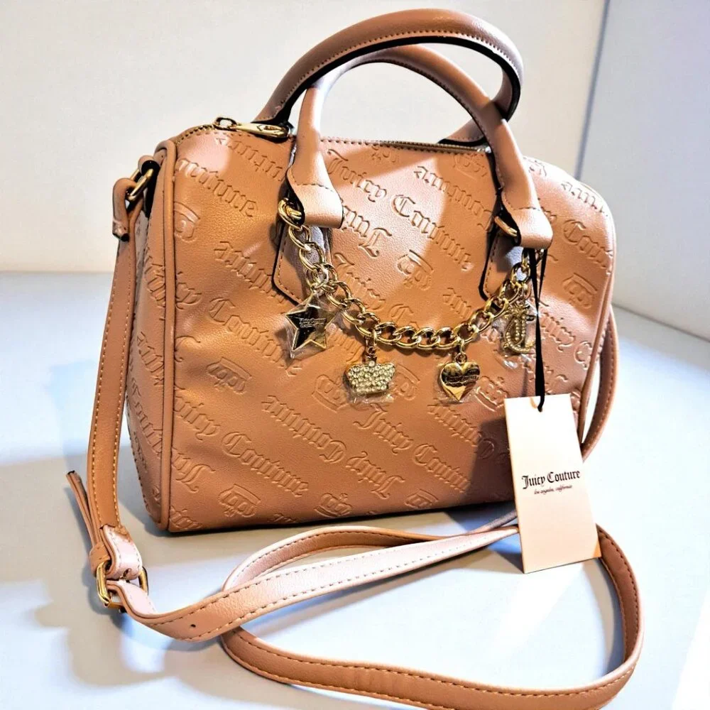 Juicy Couture Not Your Babe Shoulder Satchel Dusty Blush Pink NWT